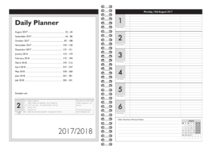example daily planner spread