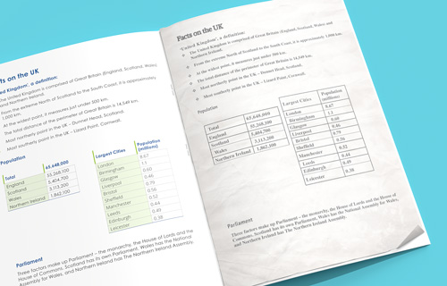 school exercise book with custom exercise book sections