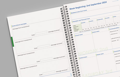 example home-school communication planner pages