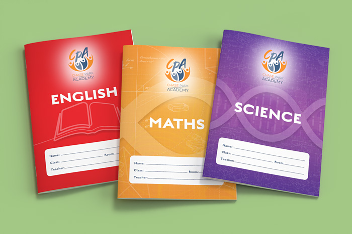 multi academy trust exercise book cover examples