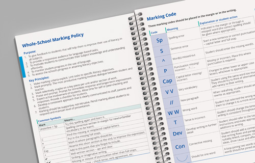 school marking policies pages for teacher planner