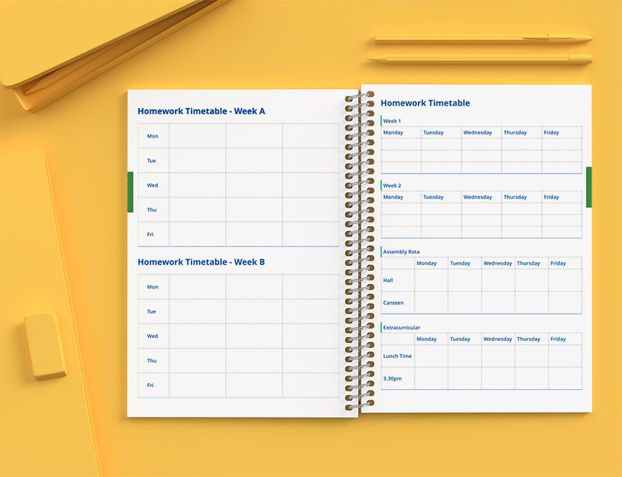 Custom student planner