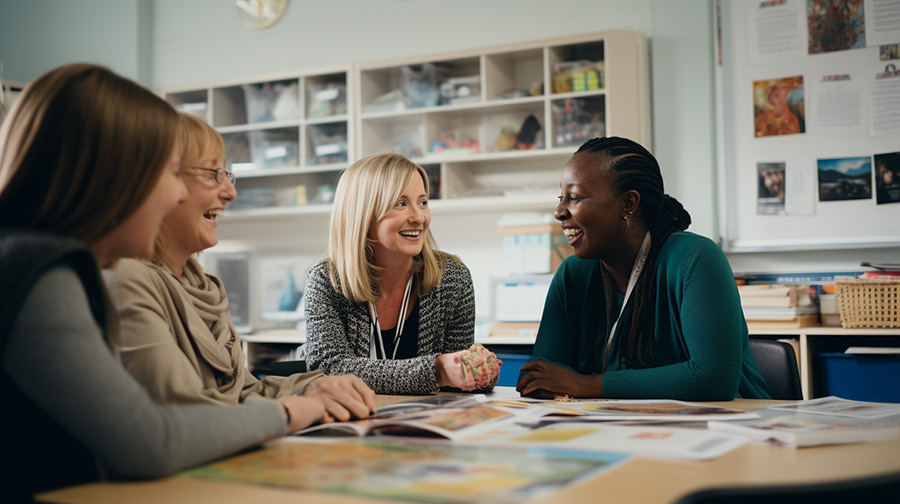 teachers in planning meeting