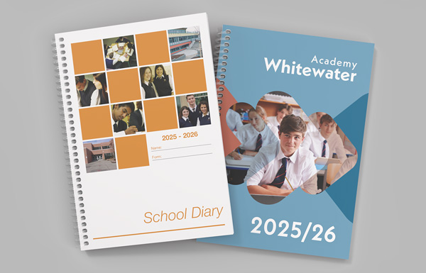 student planner photo cover on personalised school planner