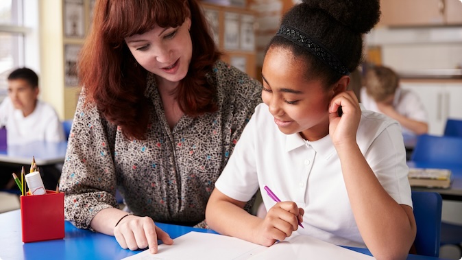 teacher and students