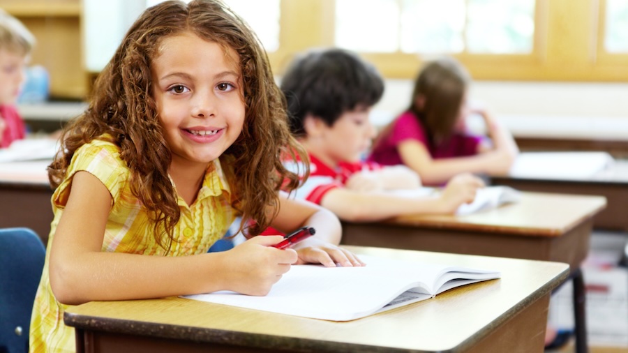 pupil working using a planner