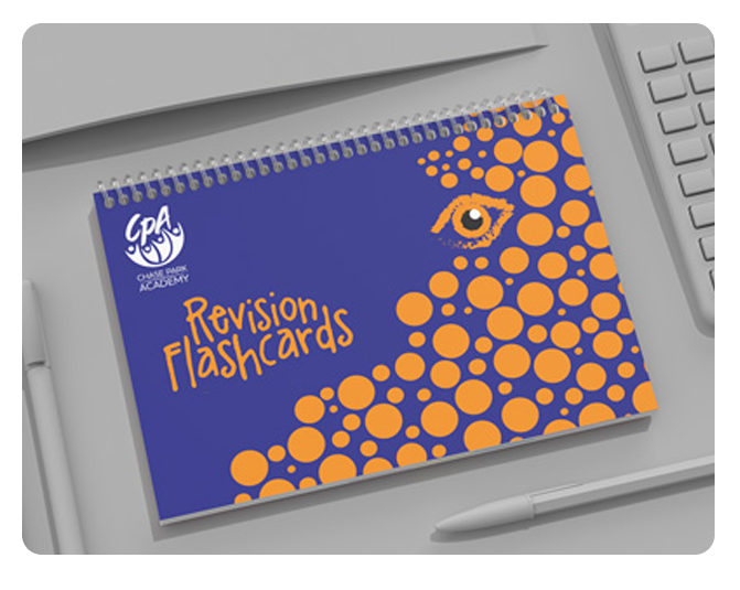 customised revision flashcard cover