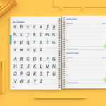 Primary school planners alphabet pages