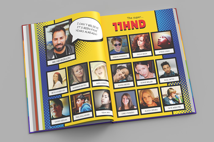 custom school yearbook with student photos