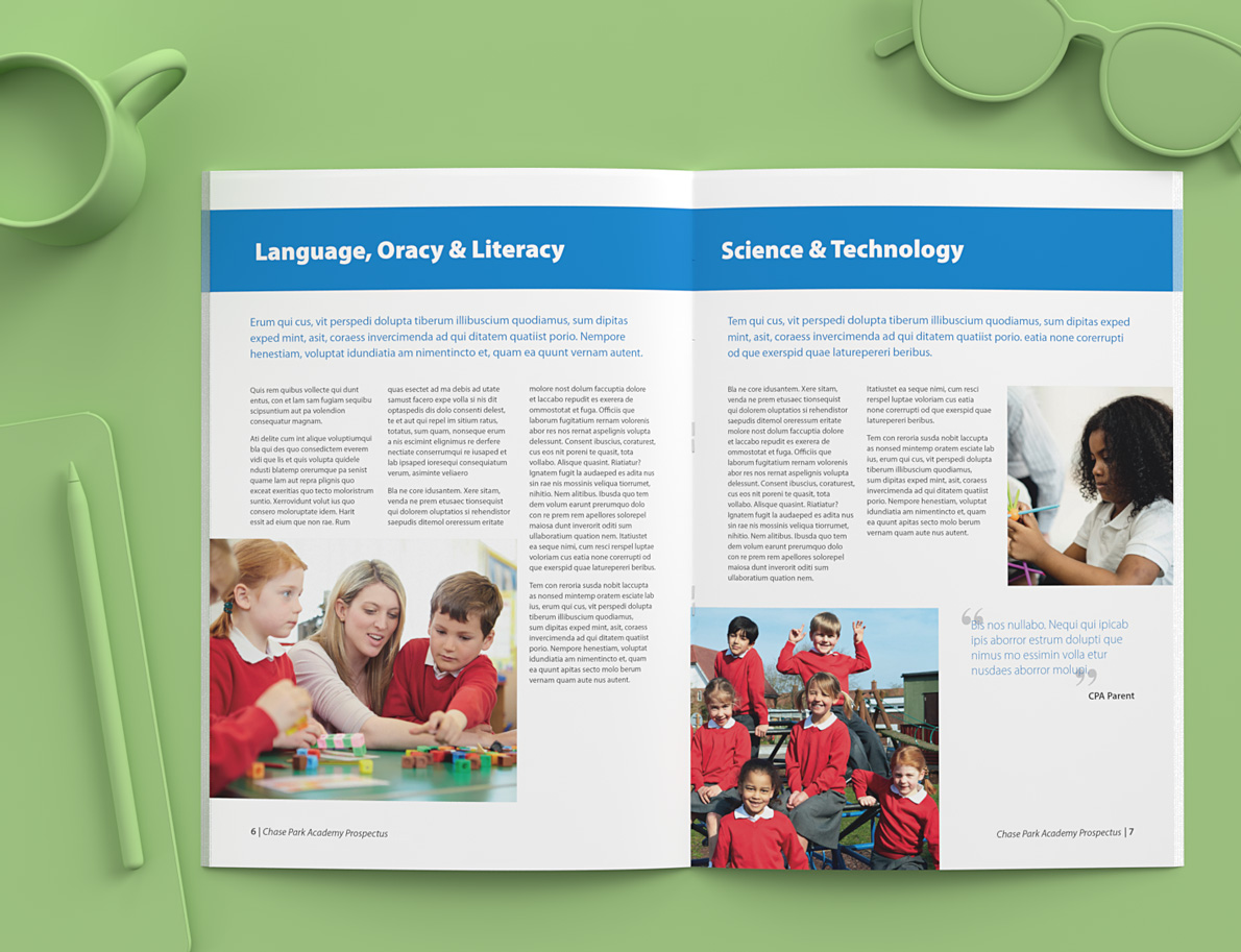 school prospectuses custom printed