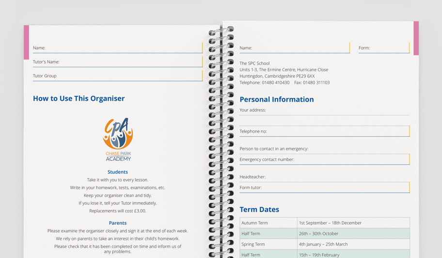 Primary school planner routines and expectations pages