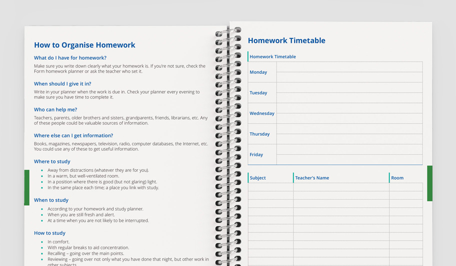 student planners organization and planning pages