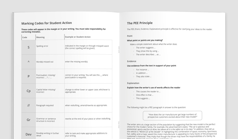 Custom printed exercise book