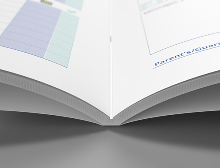 School planners - square back binding