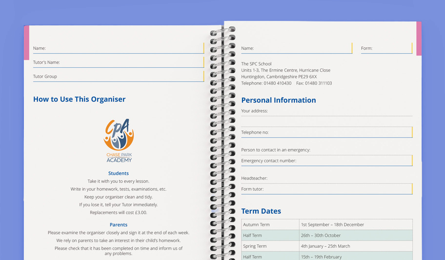 Primary school planner routines and expectations pages